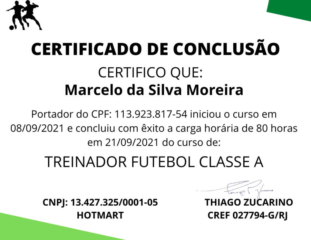 Curso Treinador Futebol Educação Física Oficial